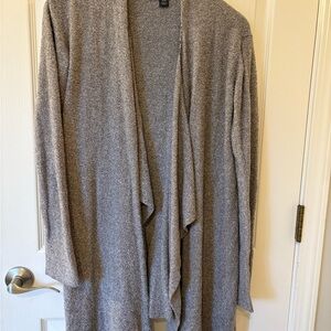 Barefoot Dreams Heather Gray Open Cardigan